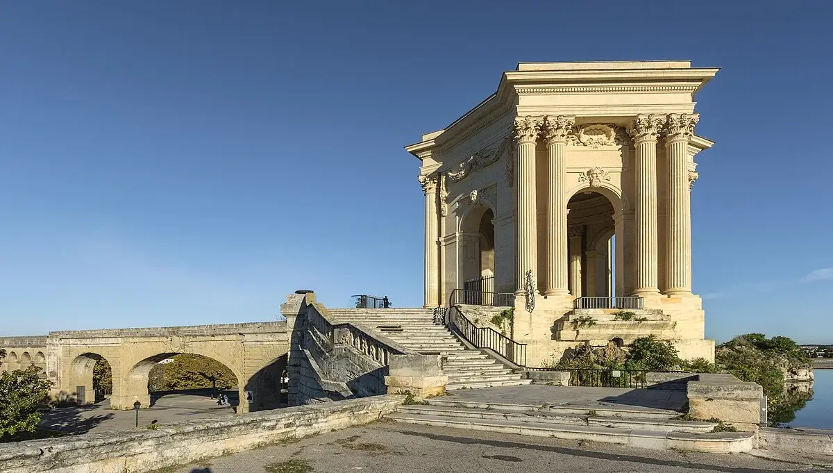 Le château d'eau du Peyrou à Montpellier, terminus de l'aqueduc Saint-Clément